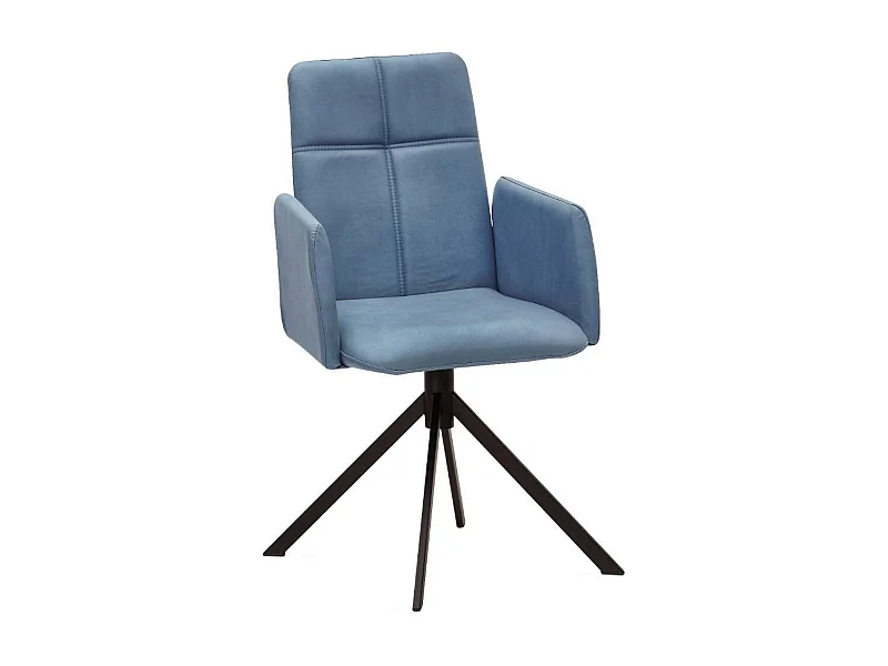 Polsterstuhl Armlehnstuhl aus Microfaser mit Gestell aus Metall