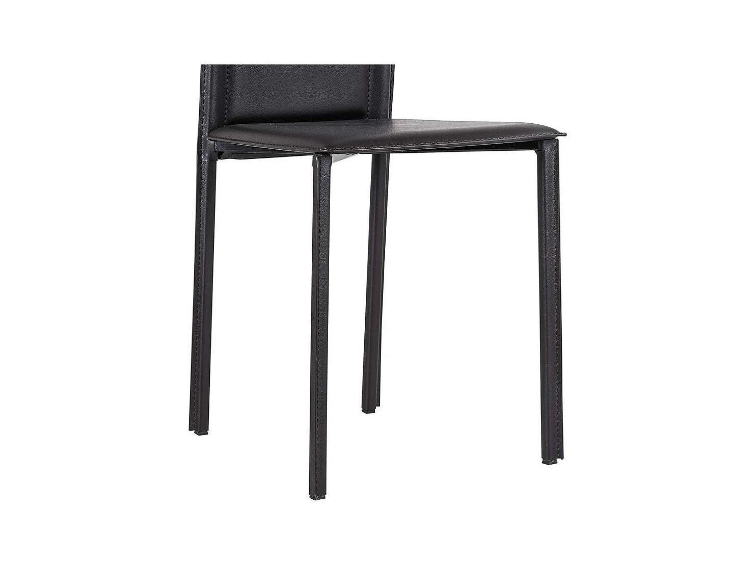 Kunstleder Stuhl in Schwarz Esszimmer (4er Set)