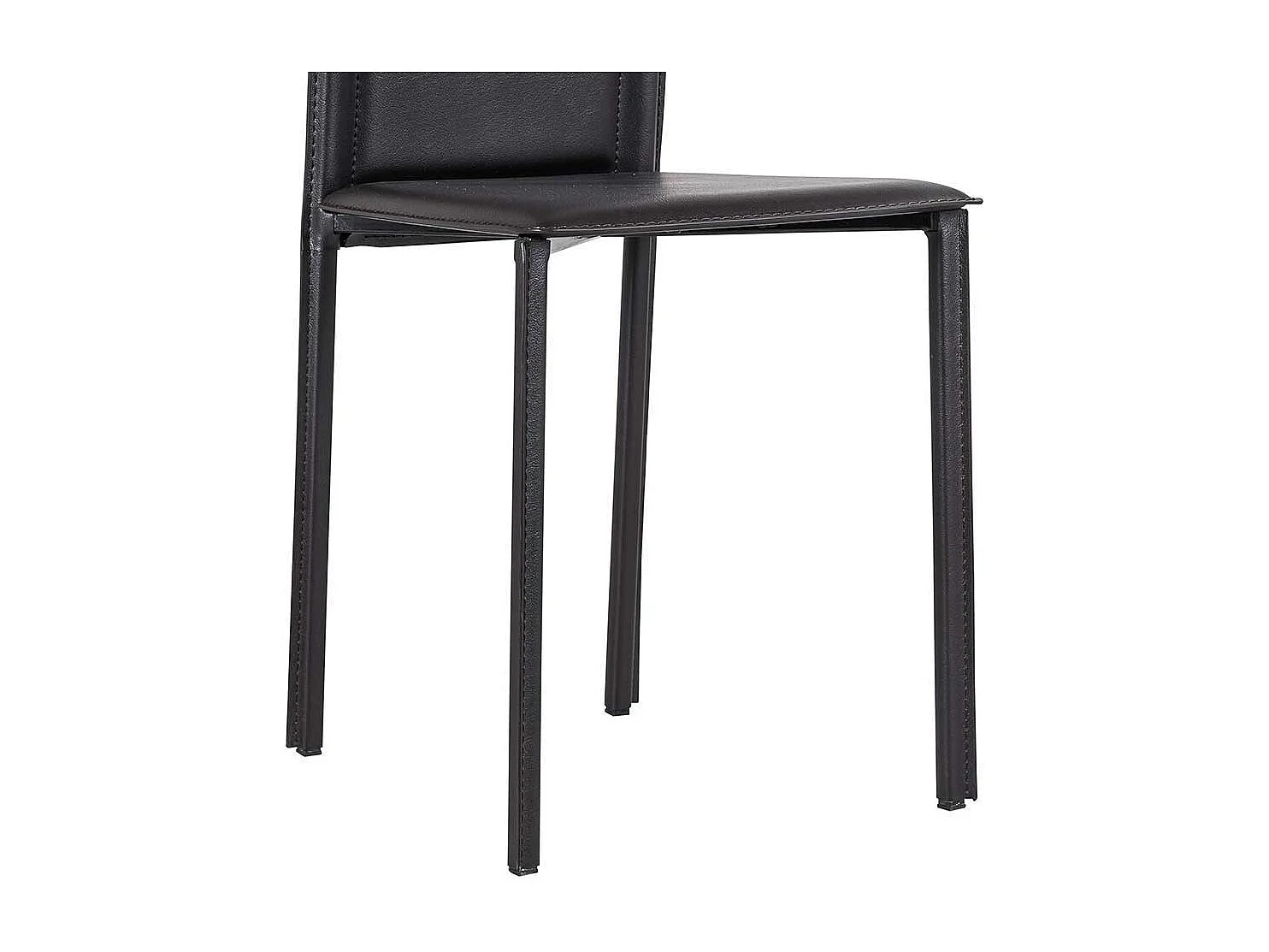 Kunstleder Stuhl in Schwarz Esszimmer (4er Set)