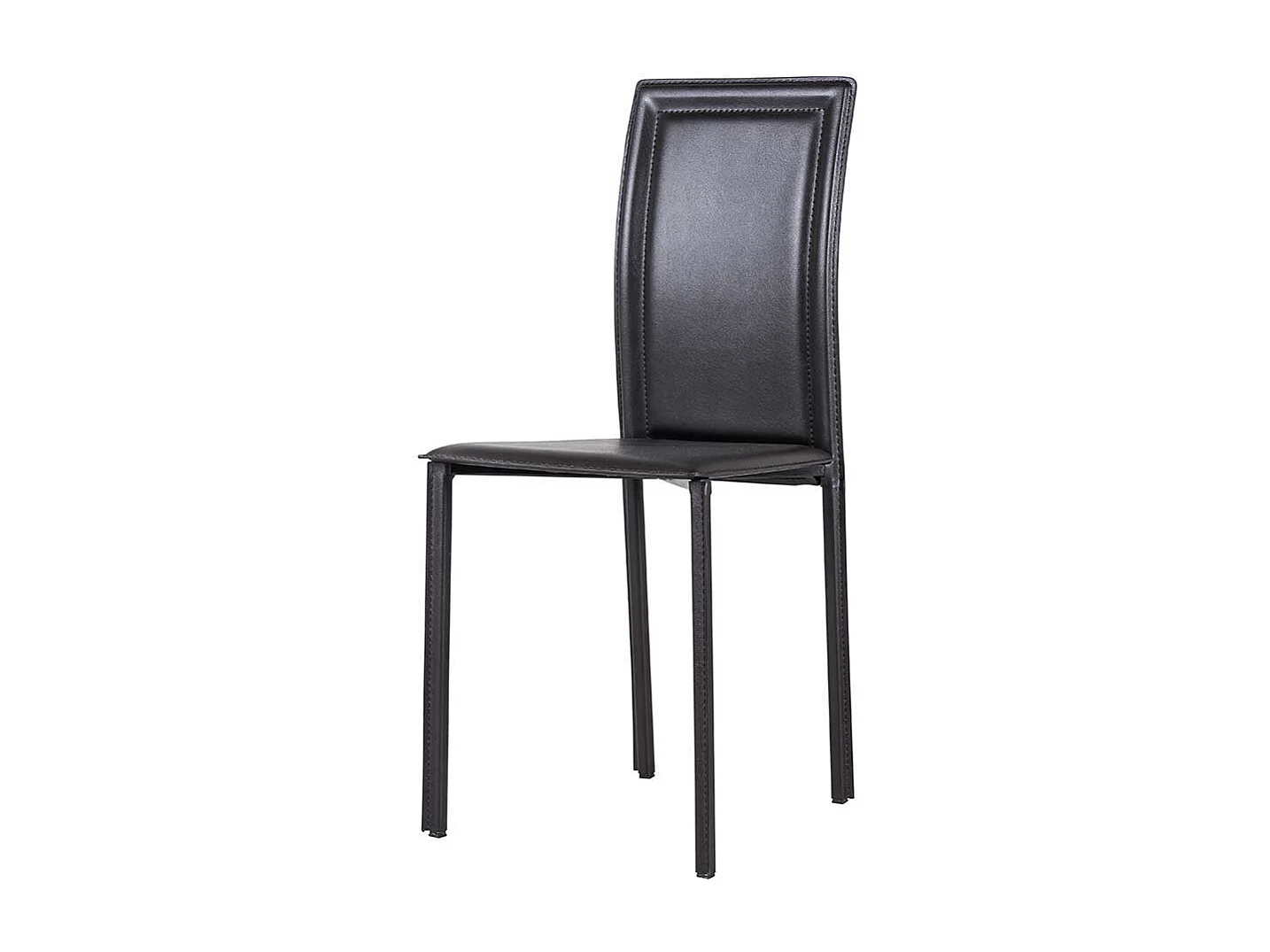 Kunstleder Stuhl in Schwarz Esszimmer (4er Set)