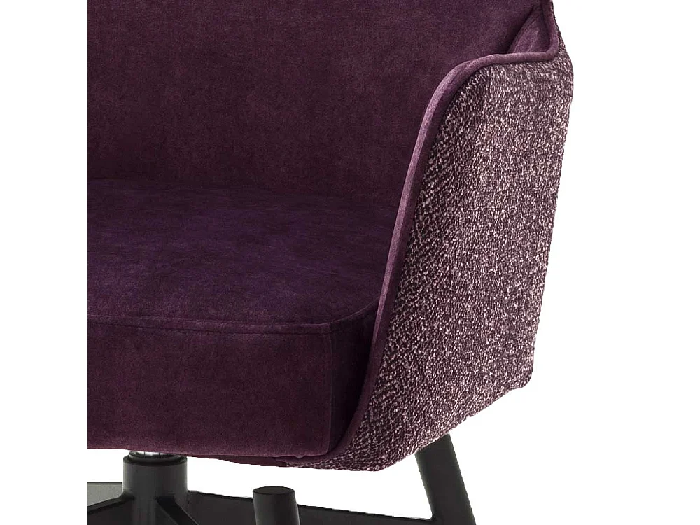 Armlehnen Polsterst�hle in Dunkelrot Stoff drehbar (2er Set)