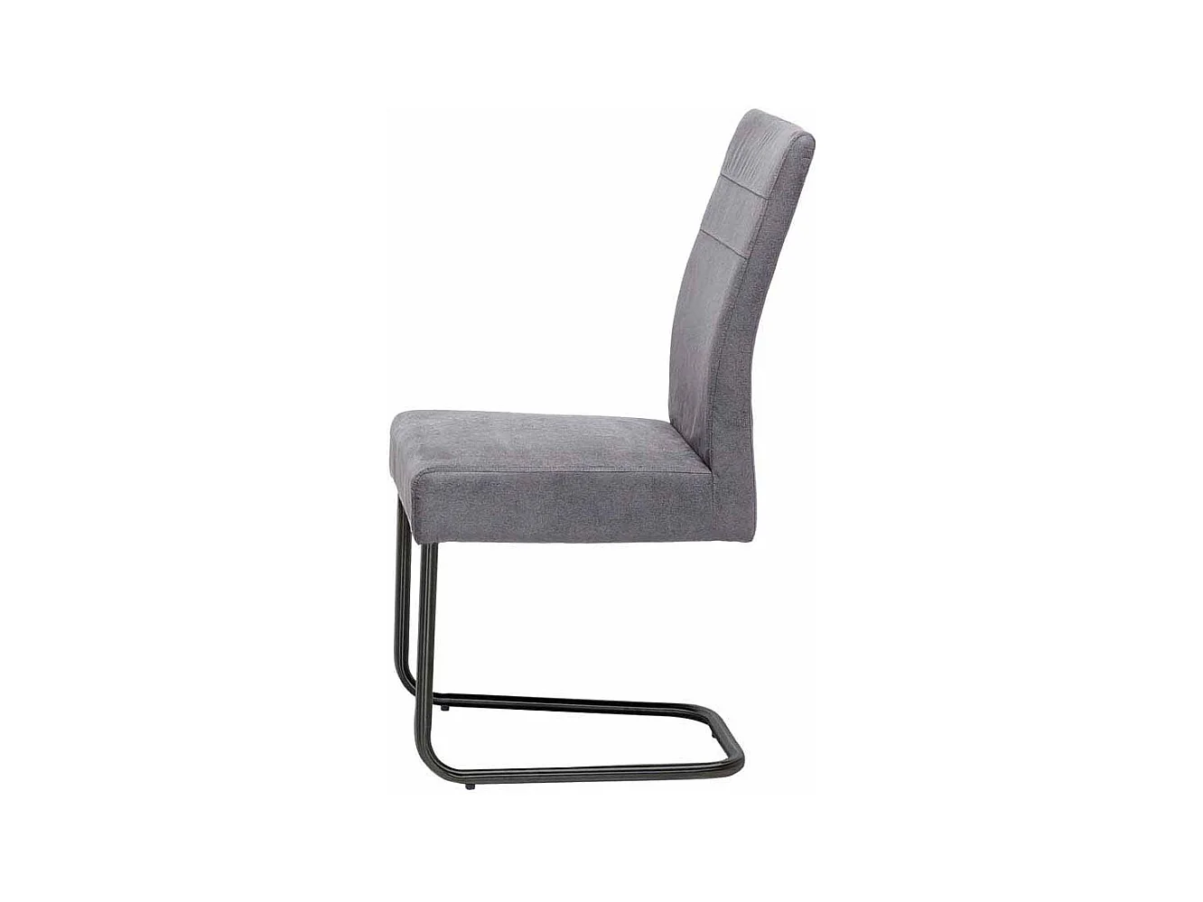 Freischwinger in Anthrazit Stoff Stahl Schwarz