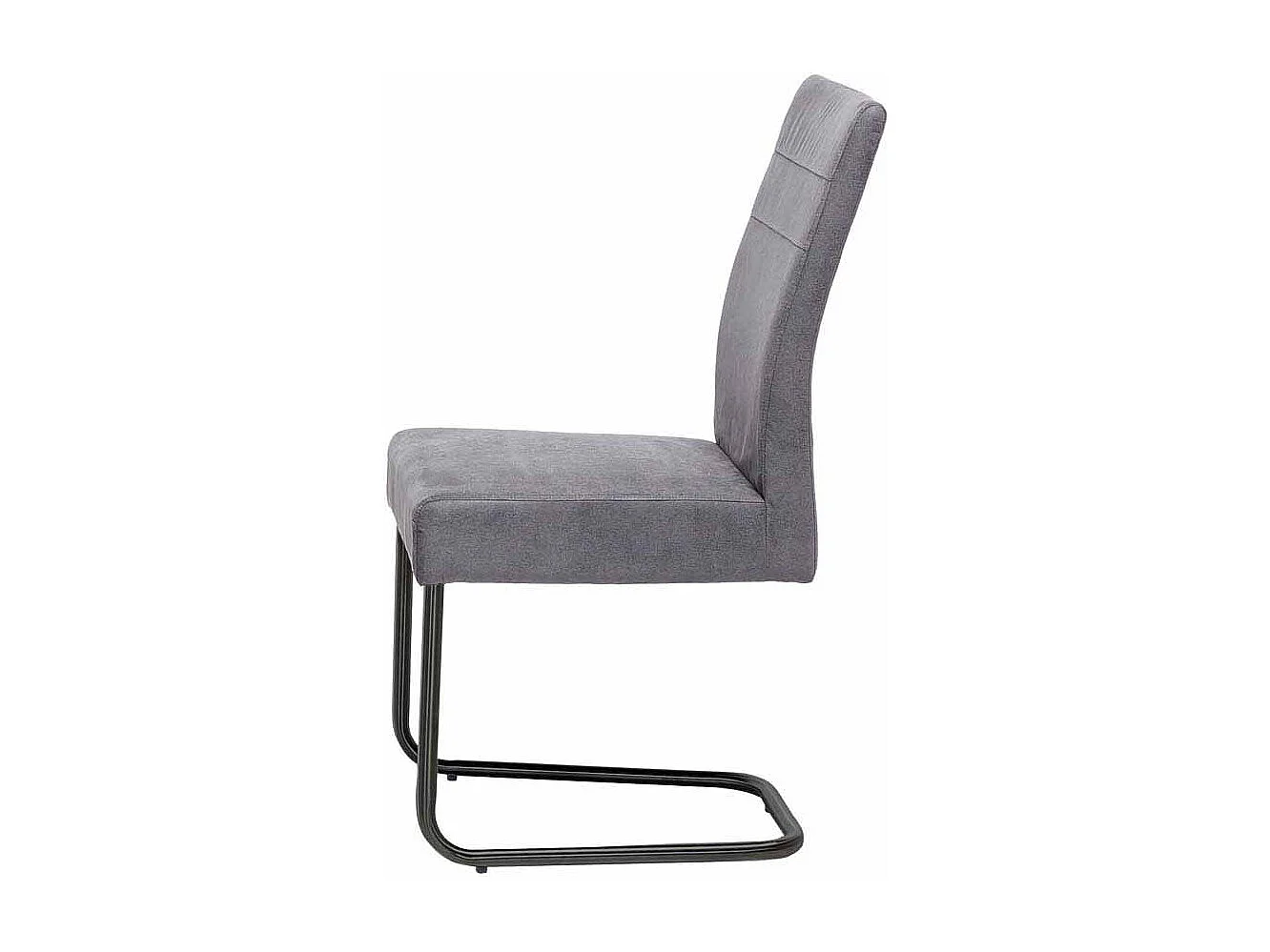 Freischwinger in Anthrazit Stoff Stahl Schwarz