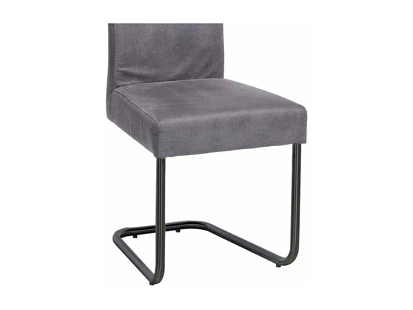 Freischwinger in Anthrazit Stoff Stahl Schwarz