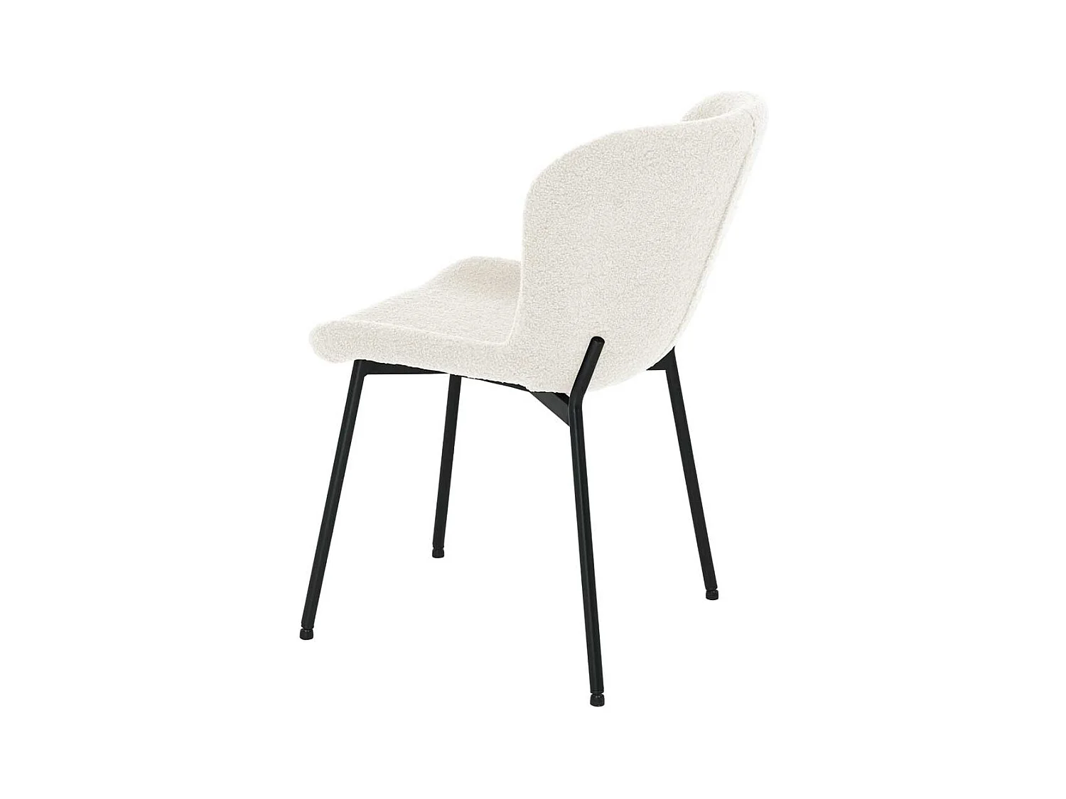 Stuhl Esszimmer Essstuhl aus Boucle mit Gestell aus Metall (2er Set)