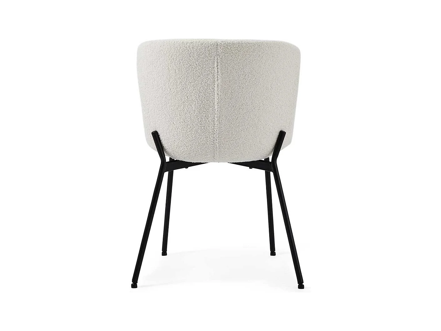 Stuhl Esszimmer Essstuhl aus Boucle mit Gestell aus Metall (2er Set)