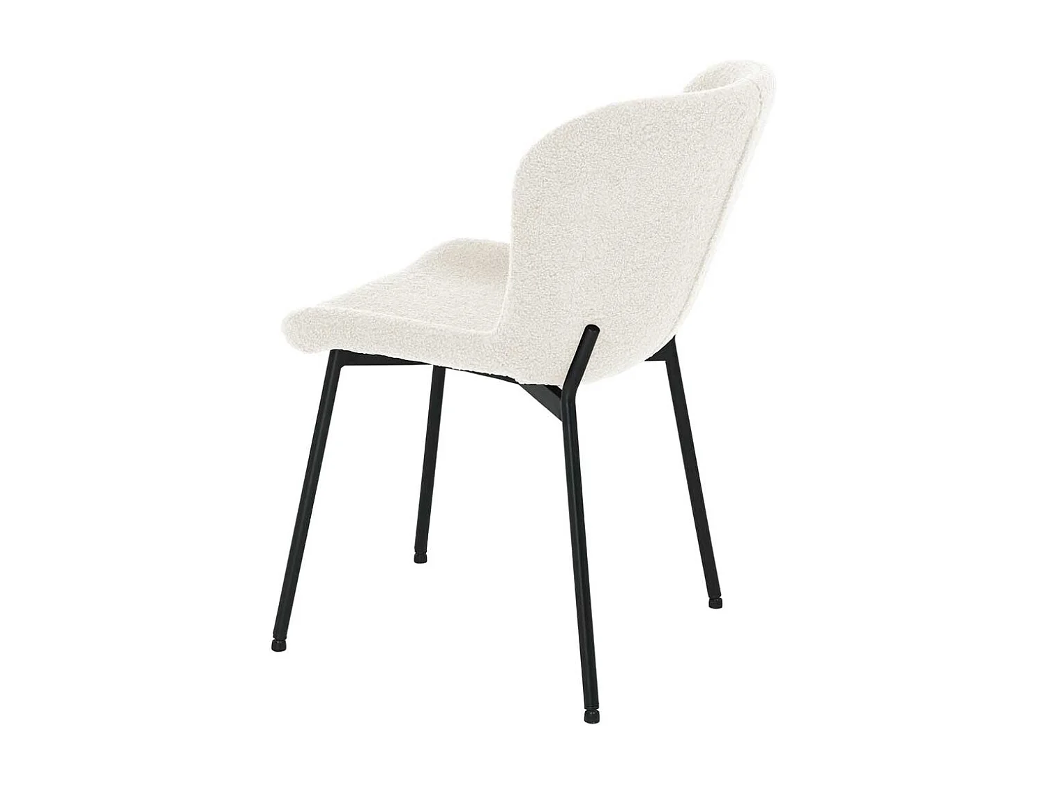 Stuhl Esszimmer Essstuhl aus Boucle mit Gestell aus Metall (2er Set)