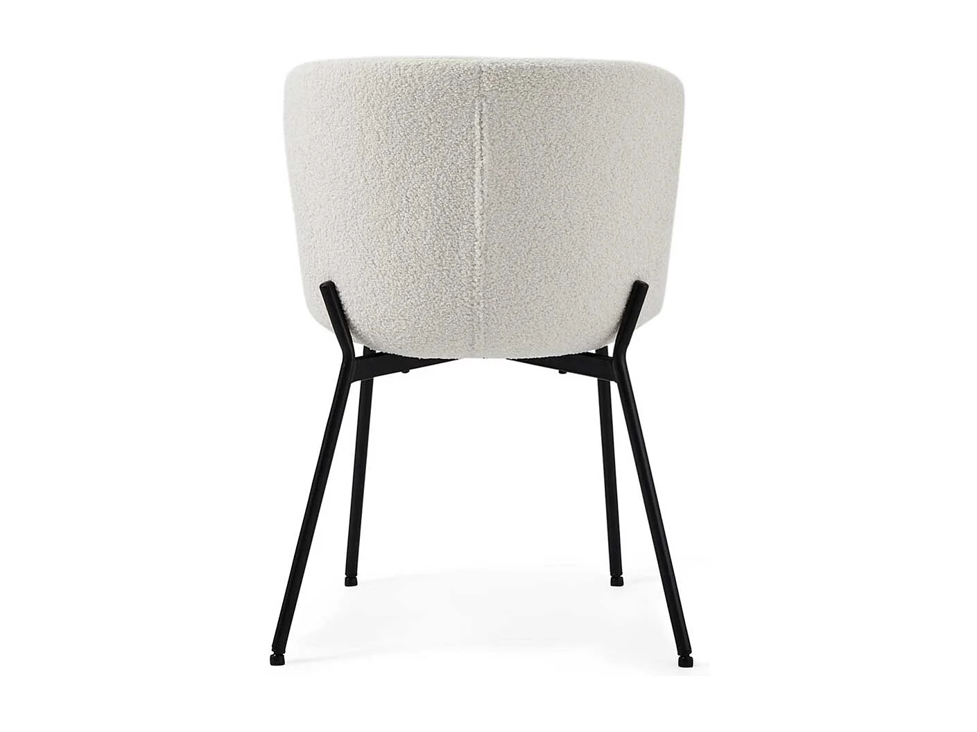 Stuhl Esszimmer Essstuhl aus Boucle mit Gestell aus Metall (2er Set)