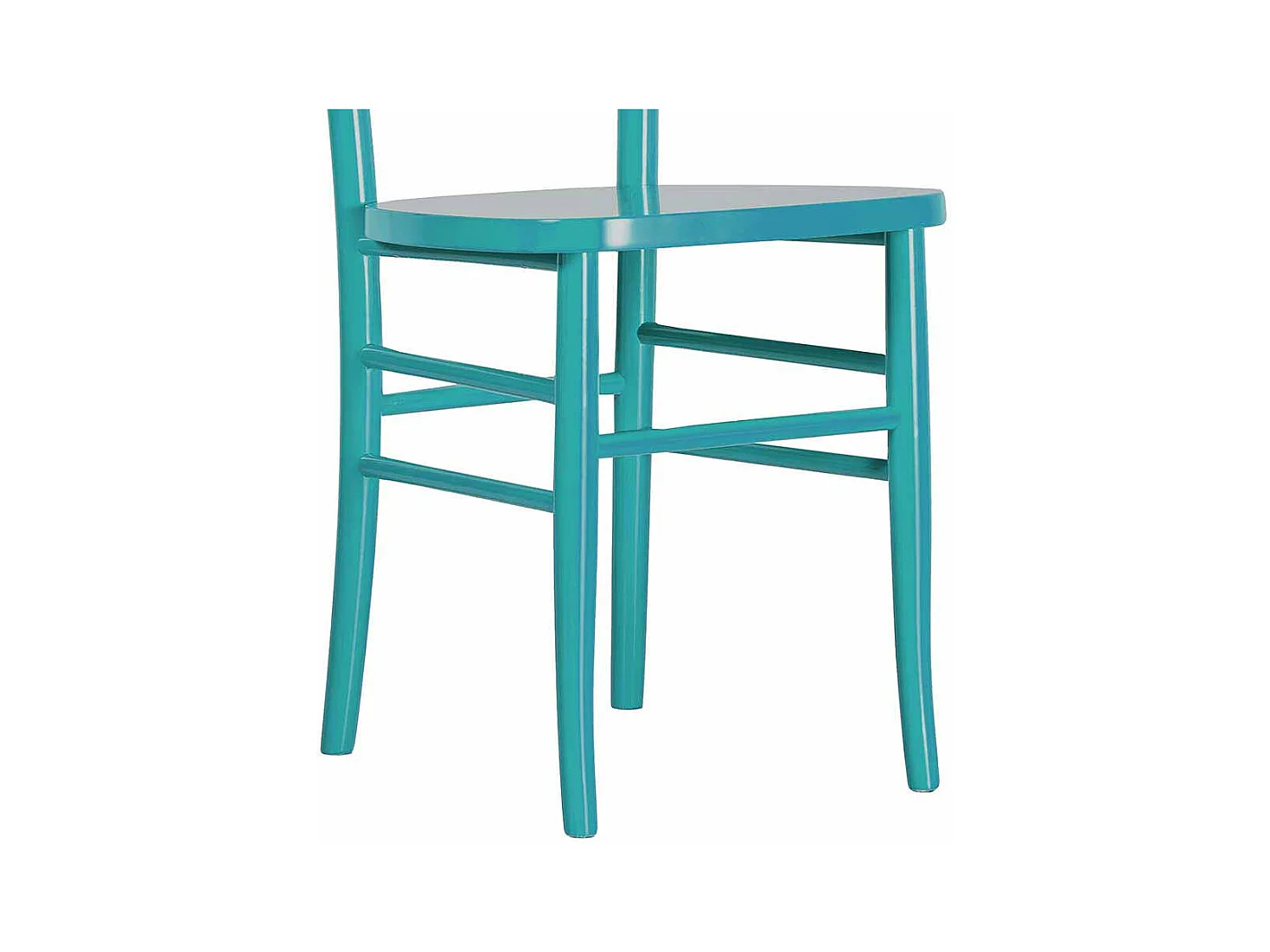 Holzstuhl in Türkis Buche (2er Set)