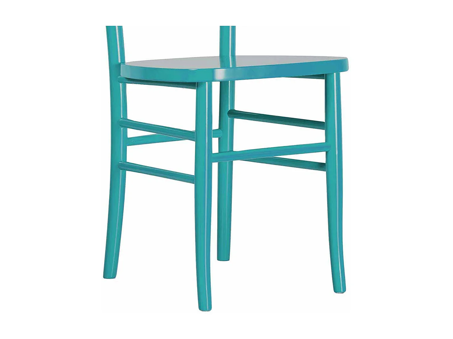 Holzstuhl in Türkis Buche (2er Set)