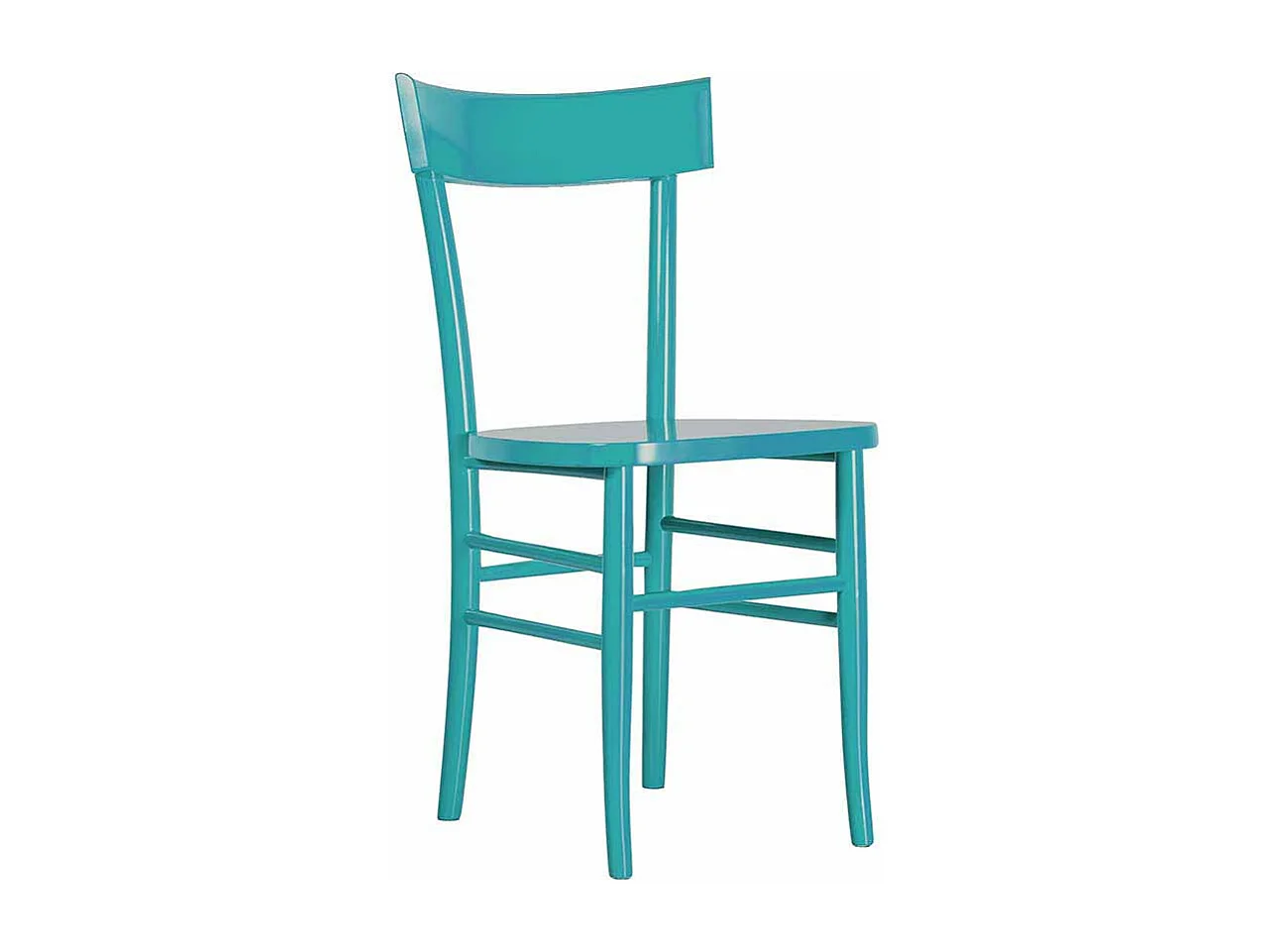 Holzstuhl in Türkis Buche (2er Set)