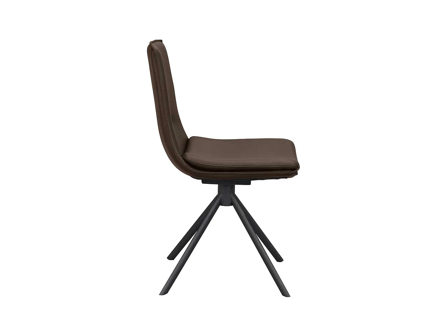 Drehbare Polsterstühle in Braun Echtleder modern (2er Set)