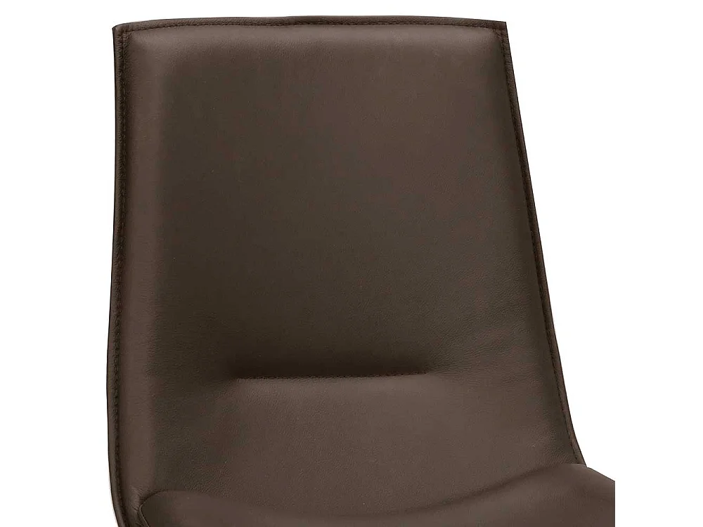 Drehbare Polsterstühle in Braun Echtleder modern (2er Set)