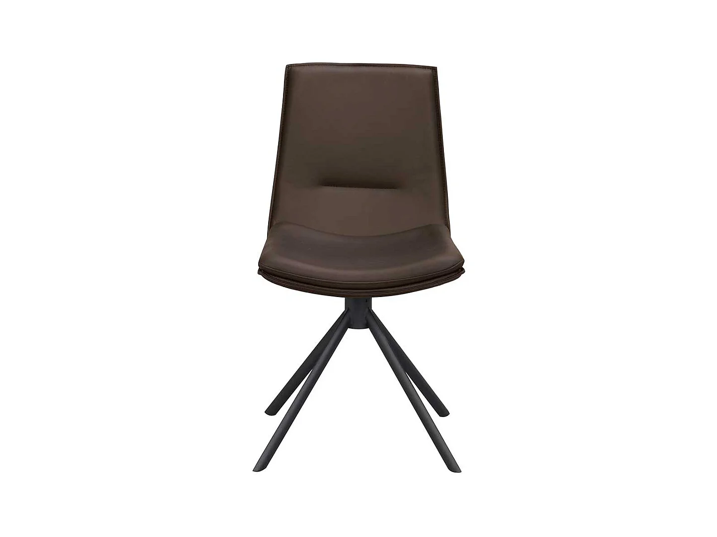 Drehbare Polsterst�hle in Braun Echtleder modern (2er Set)