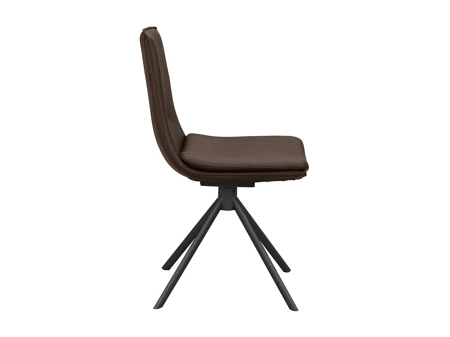 Drehbare Polsterstühle in Braun Echtleder modern (2er Set)