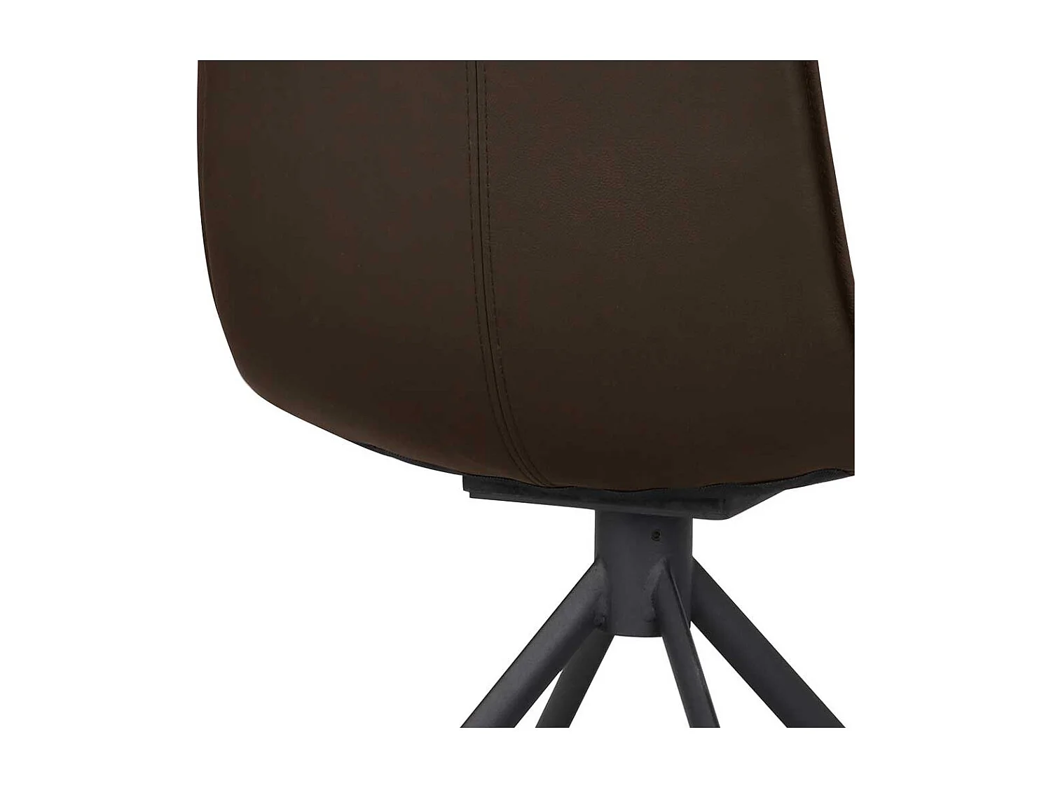 Drehbare Polsterstühle in Braun Echtleder modern (2er Set)