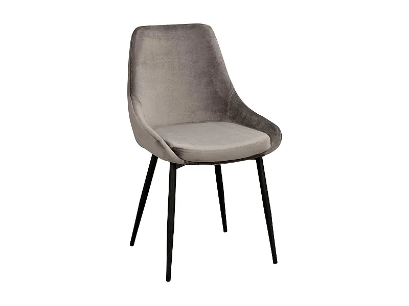 Küchenstuhl Set aus Samt Metallgestell (2er Set)