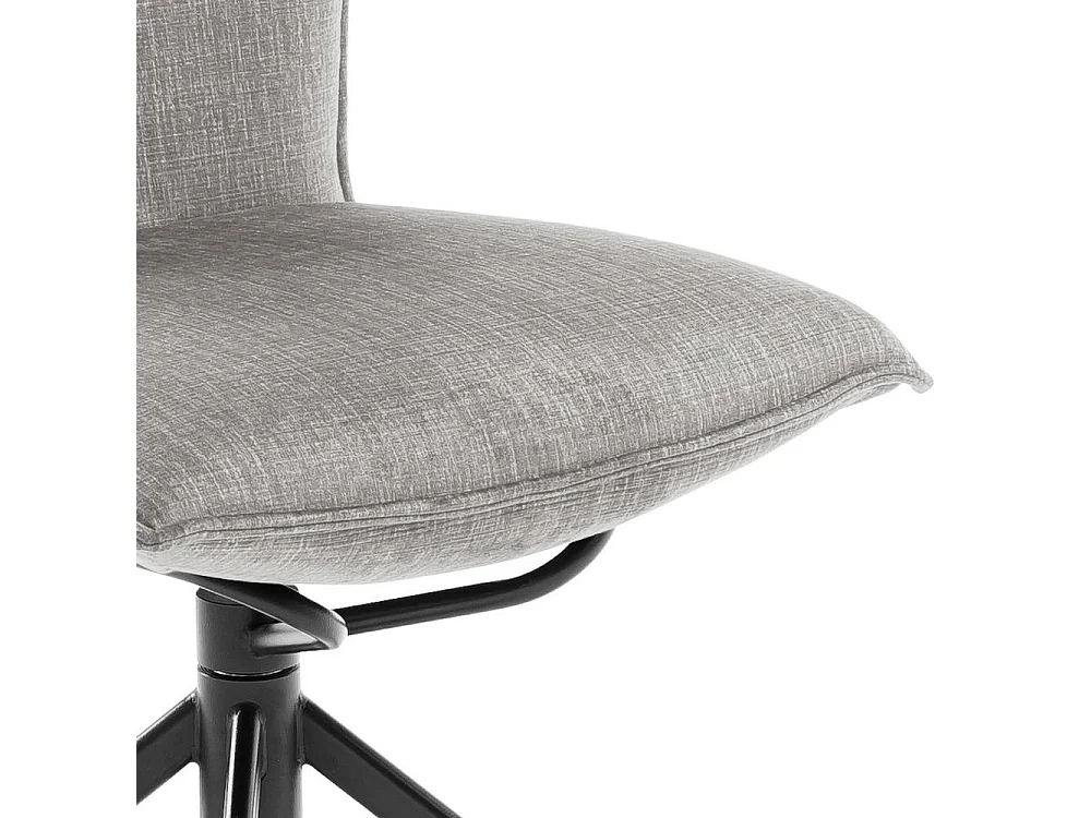 Polsterstuhl Drehstuhl in Hellgrau aus Velours (2er Set)