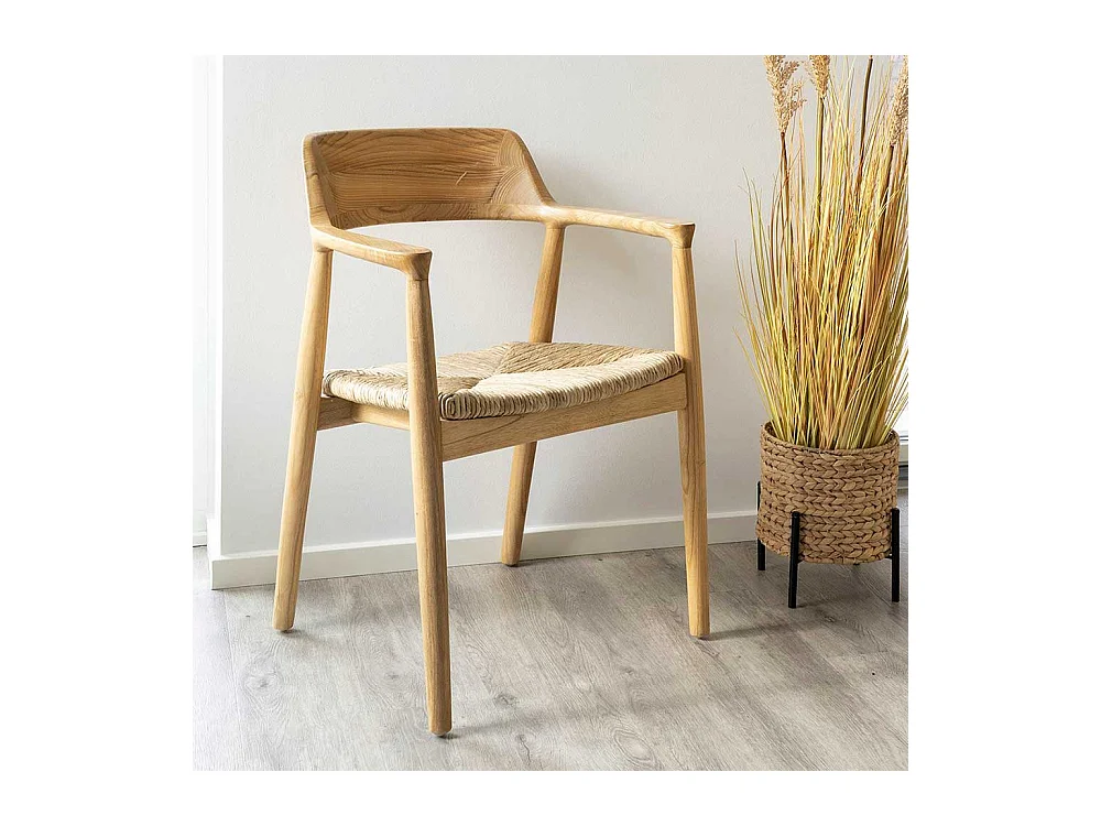 Esszimmerarmlehnstuhl im Skandi Design aus Sungkai Holz (2er Set)