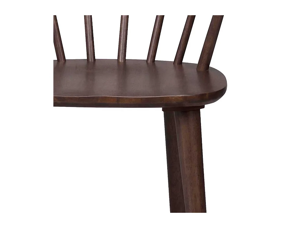 Retro Stuhl in Walnussfarben Holz massiv (2er Set)