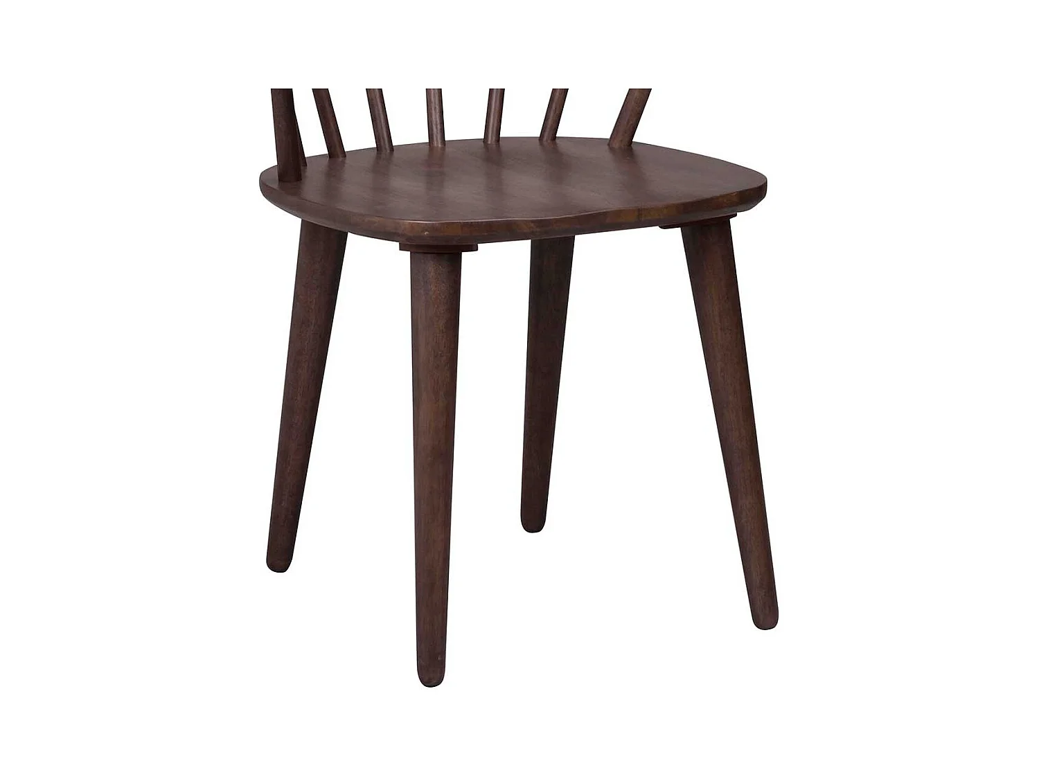 Retro Stuhl in Walnussfarben Holz massiv (2er Set)