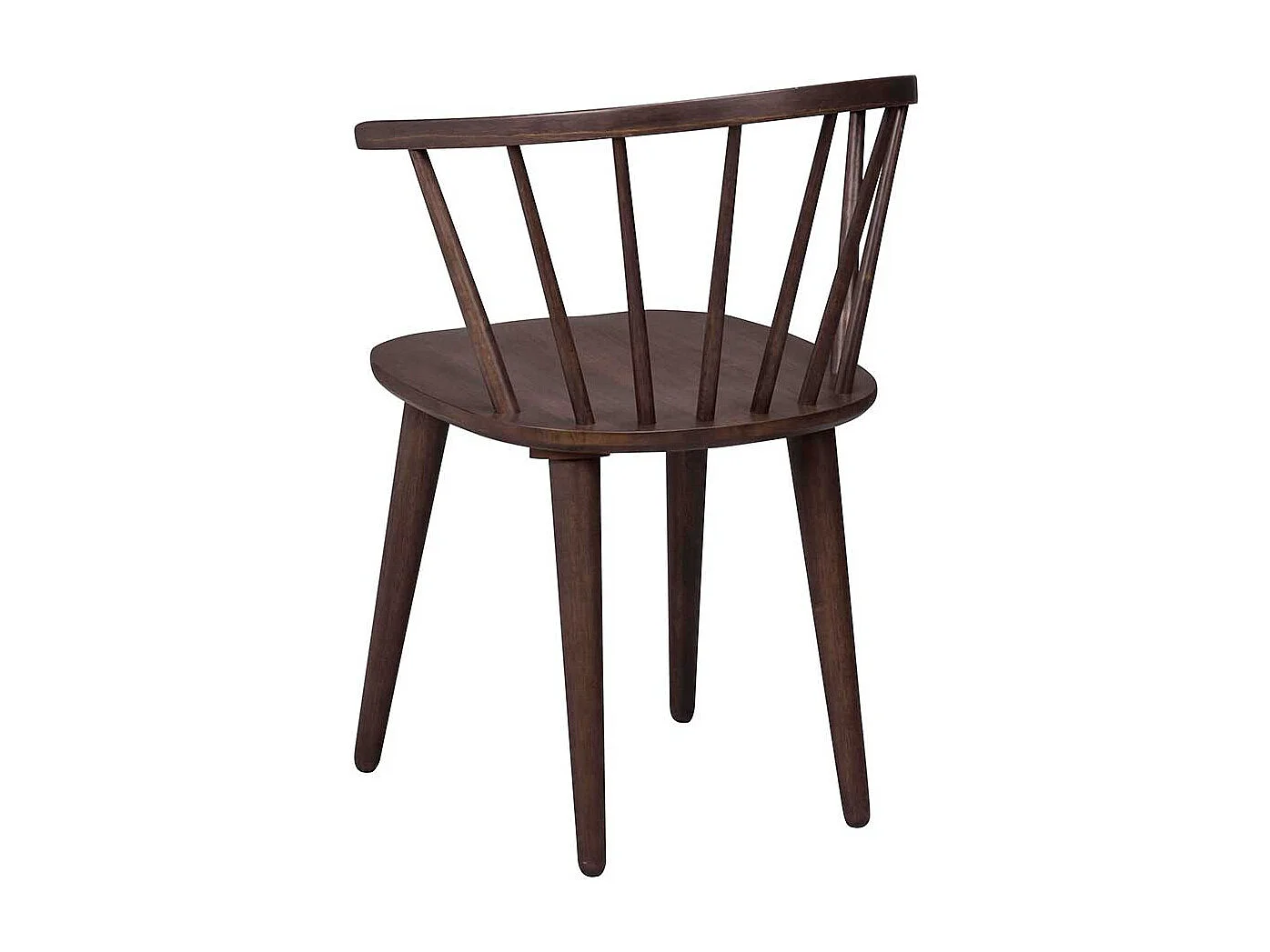 Retro Stuhl in Walnussfarben Holz massiv (2er Set)