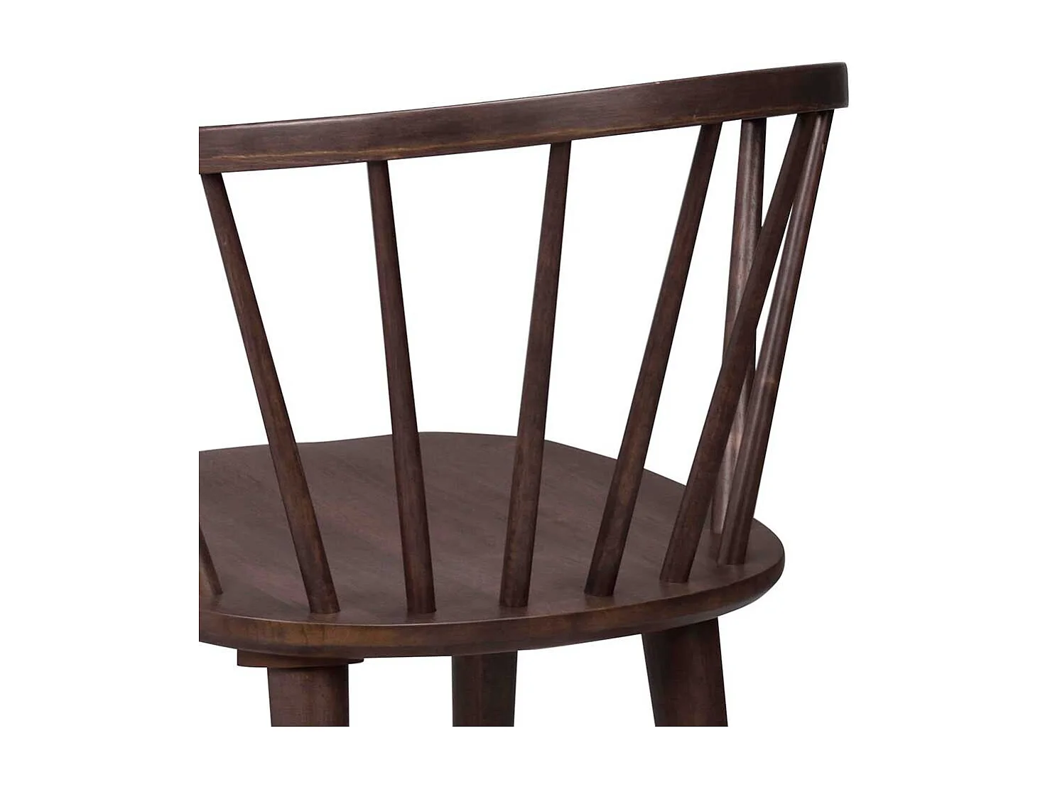 Retro Stuhl in Walnussfarben Holz massiv (2er Set)