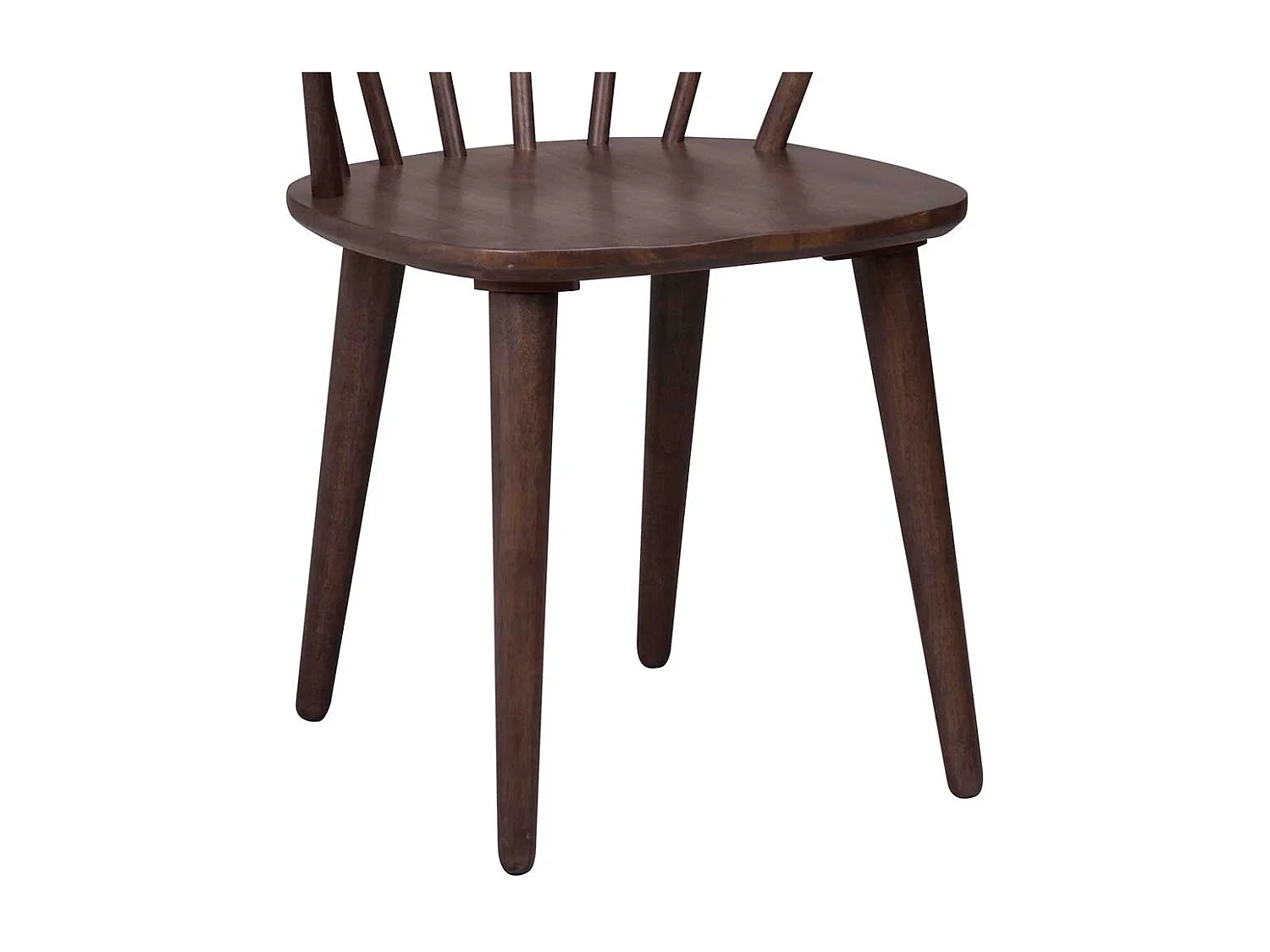 Retro Stuhl in Walnussfarben Holz massiv (2er Set)