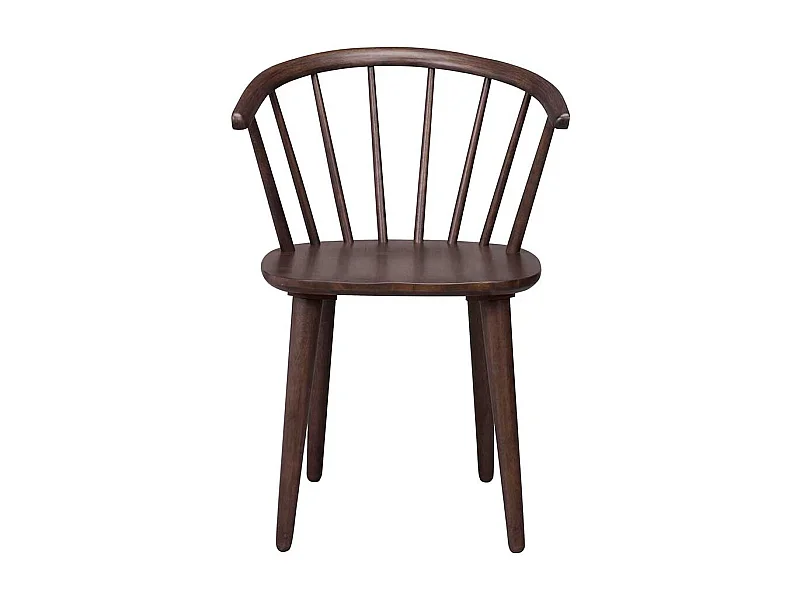 Retro Stuhl in Walnussfarben Holz massiv (2er Set)