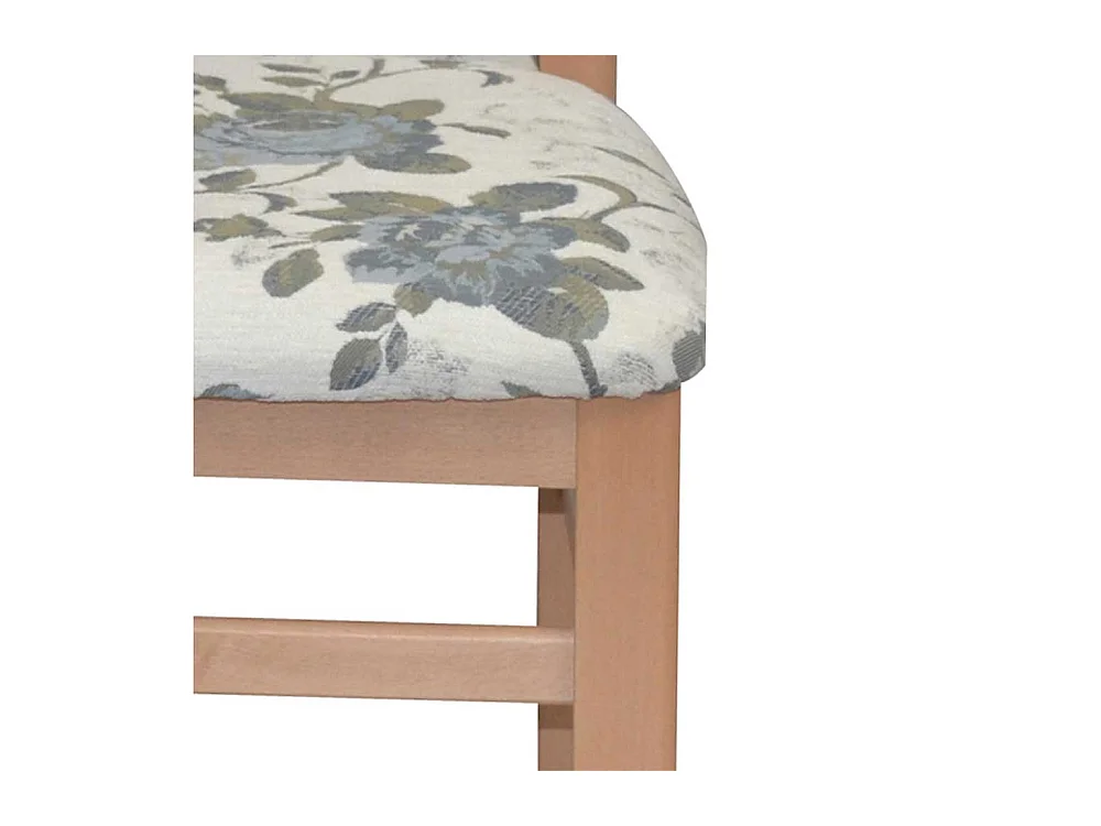 Esstisch Stühle Buche mit Blumen Motiv Beige bunt (2er Set)