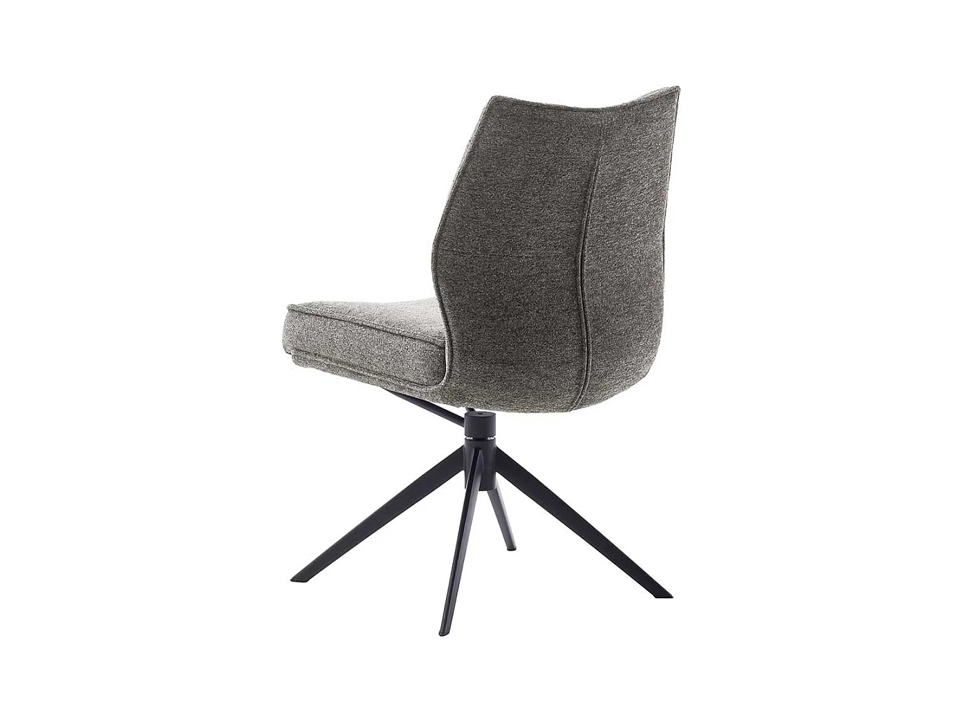 Stuhl Esszimmer Essstuhl aus Metall und Chenillegewebe (2er Set)