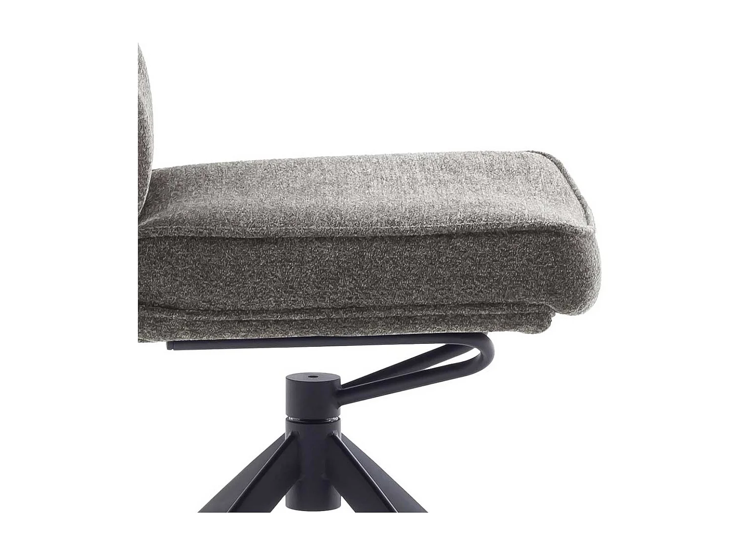 Stuhl Esszimmer Essstuhl aus Metall und Chenillegewebe (2er Set)