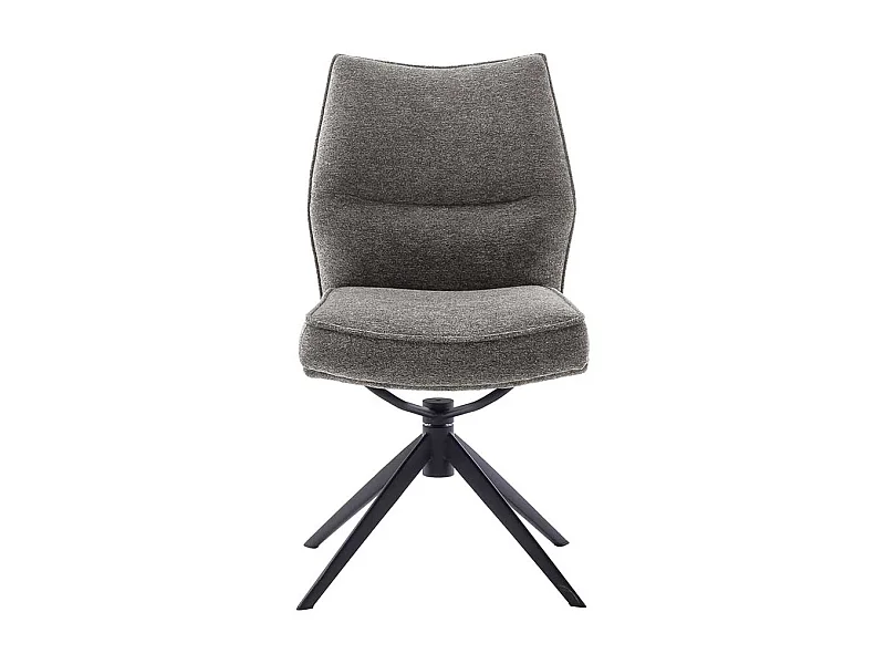 Stuhl Esszimmer Essstuhl aus Metall und Chenillegewebe (2er Set)