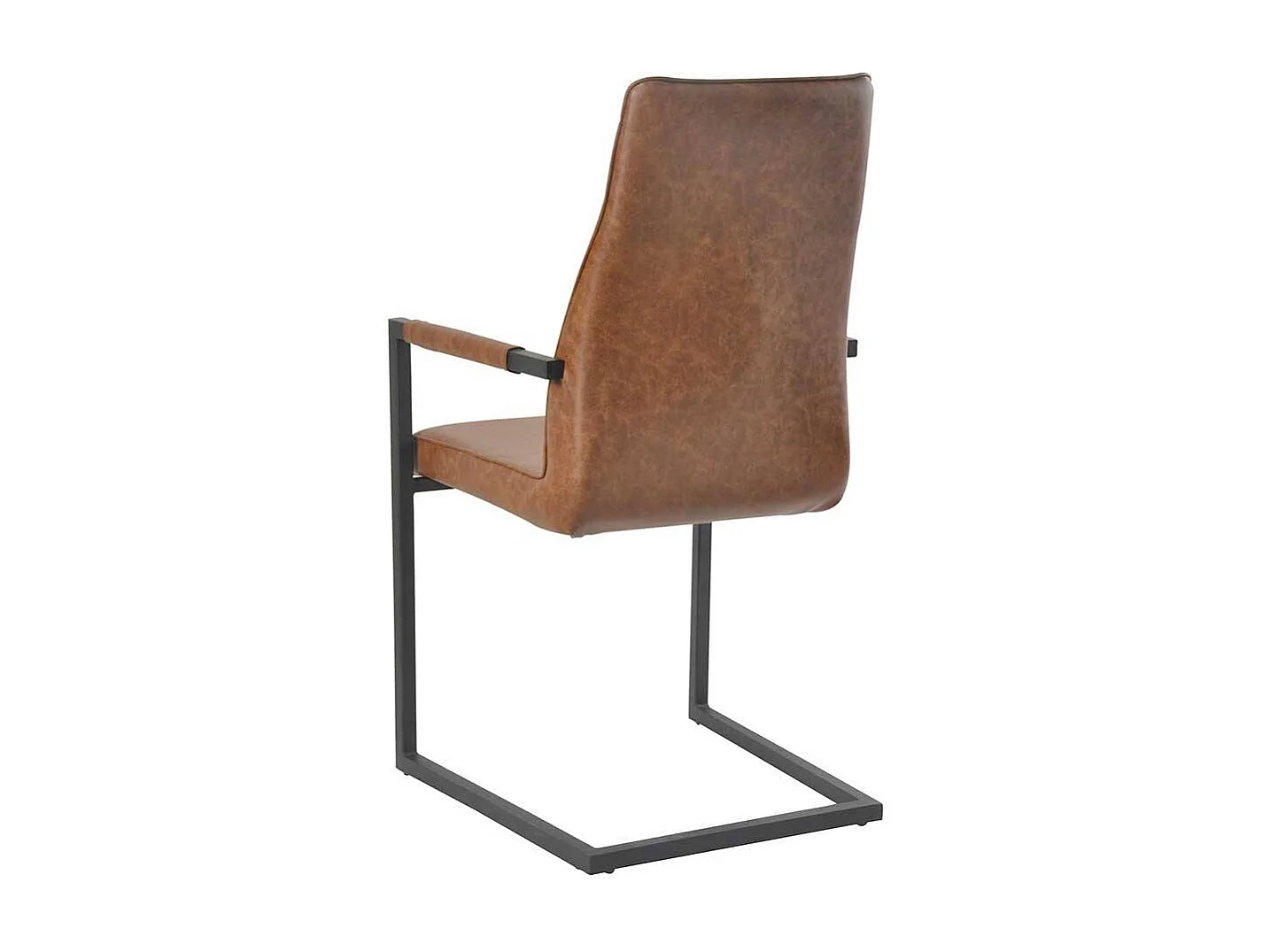 Freischwinger mit Armlehnen Hellbraun (2er Set)