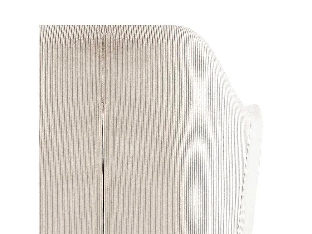 Armlehner Stühle Cord drehbar in Cremefarben Schwarz (2er Set)