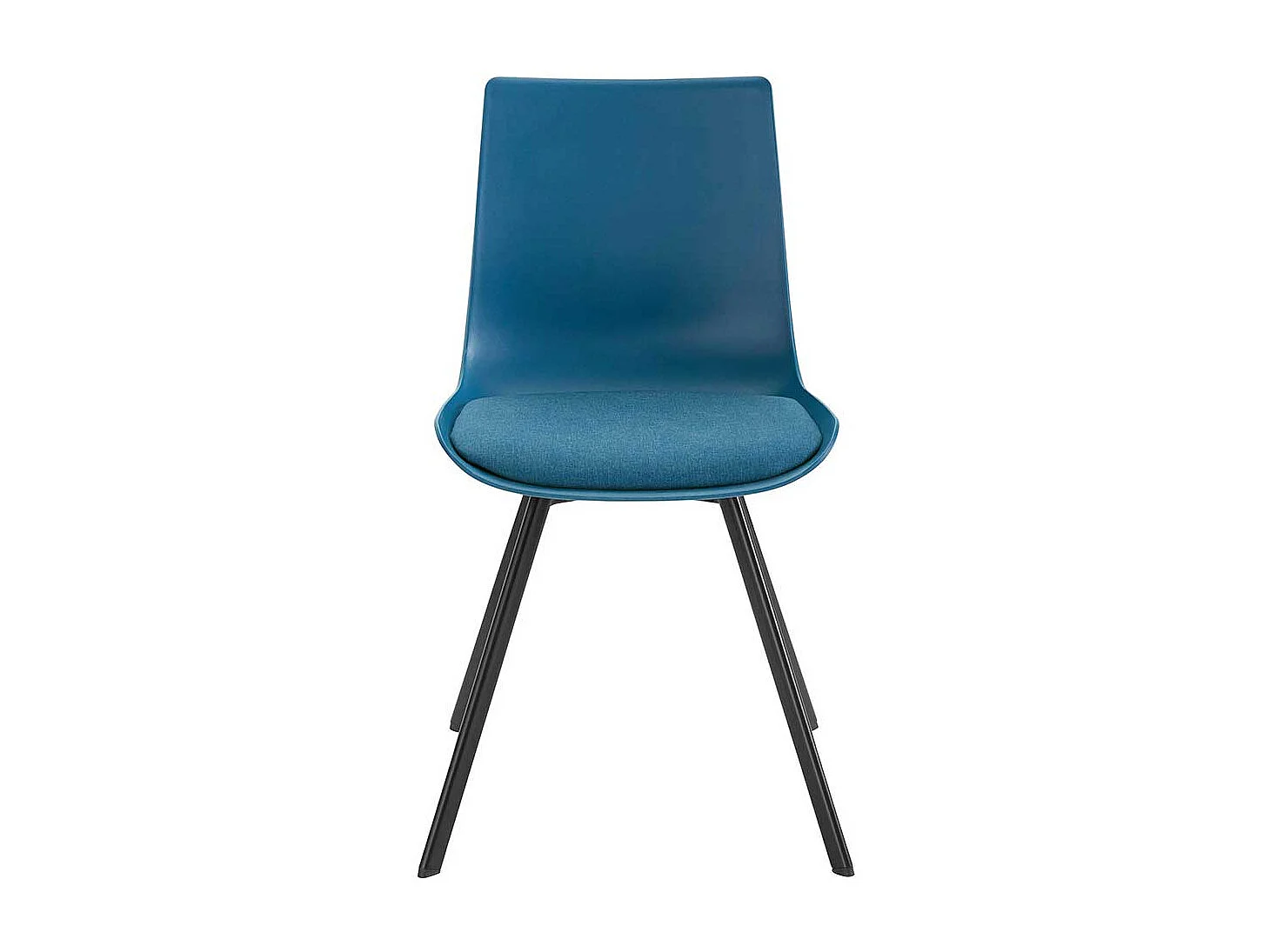 Moderne Küchenstühle aus Kunststoff Petrol Metall Schwarz (2er Set)