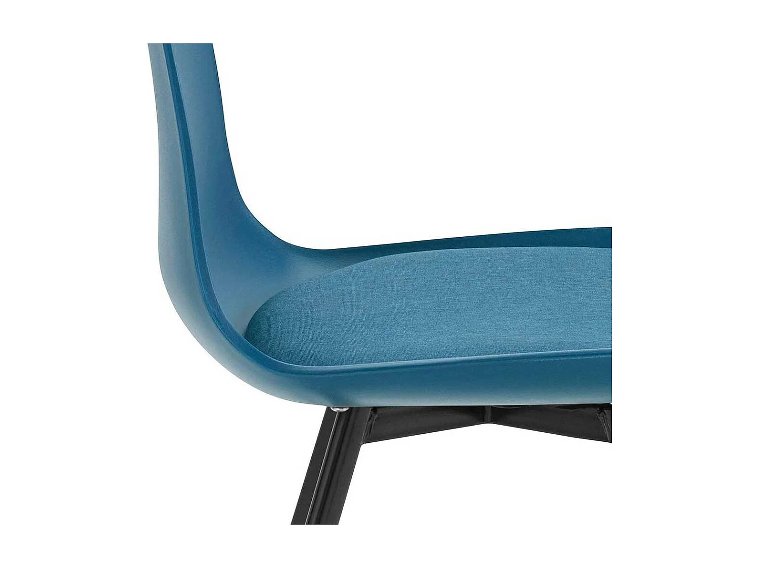 Moderne Küchenstühle aus Kunststoff Petrol Metall Schwarz (2er Set)