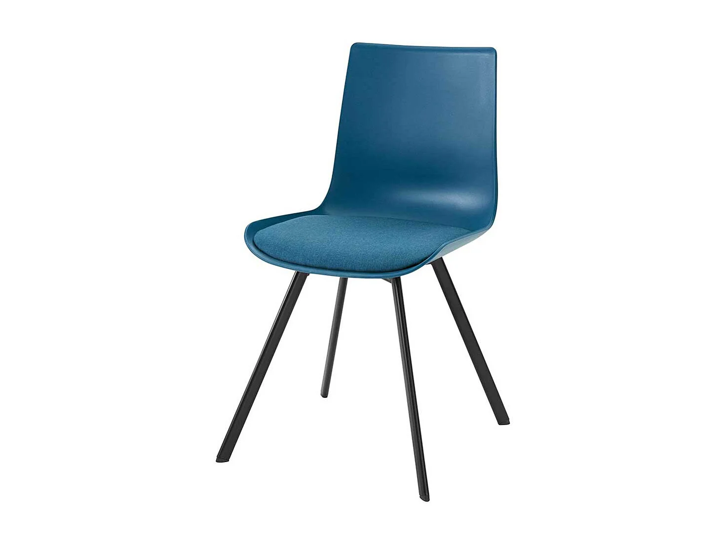 Moderne Küchenstühle aus Kunststoff Petrol Metall Schwarz (2er Set)