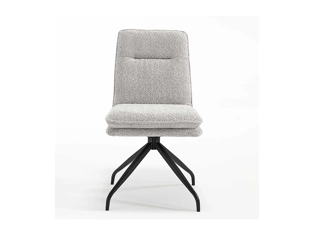 Stühle mit Spider Gestell in Grau und Schwarz drehbar (2er Set)