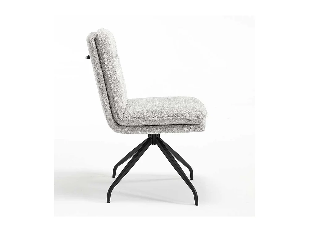 Stühle mit Spider Gestell in Grau und Schwarz drehbar (2er Set)