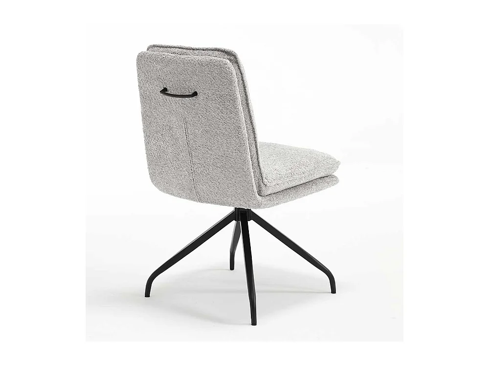 Stühle mit Spider Gestell in Grau und Schwarz drehbar (2er Set)