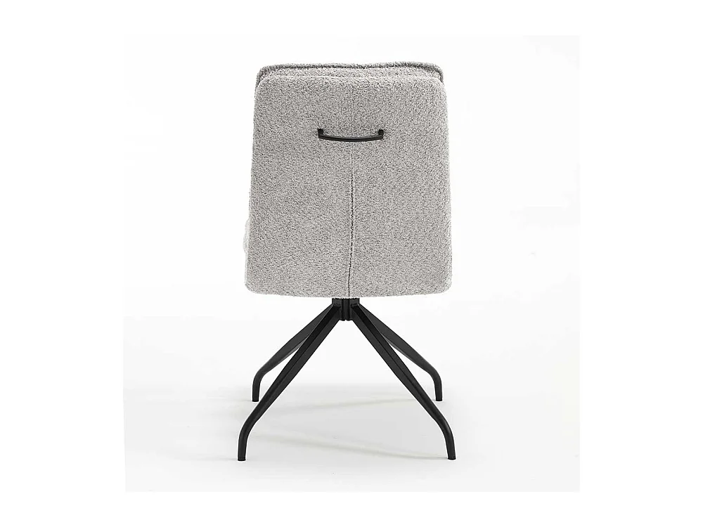 Stühle mit Spider Gestell in Grau und Schwarz drehbar (2er Set)