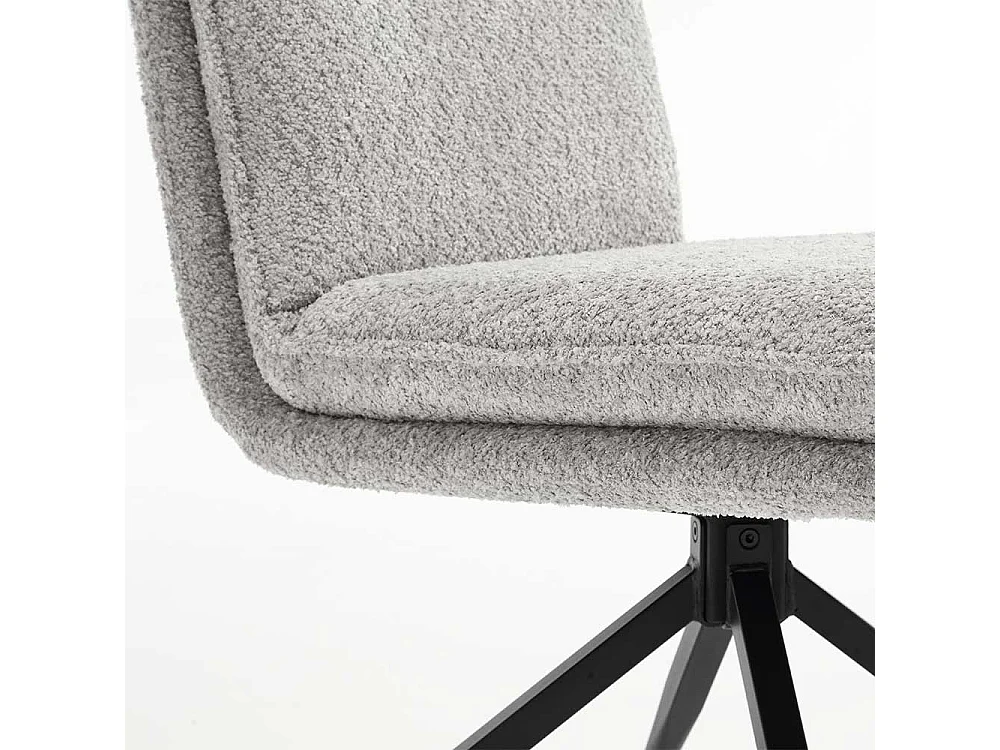 Stühle mit Spider Gestell in Grau und Schwarz drehbar (2er Set)