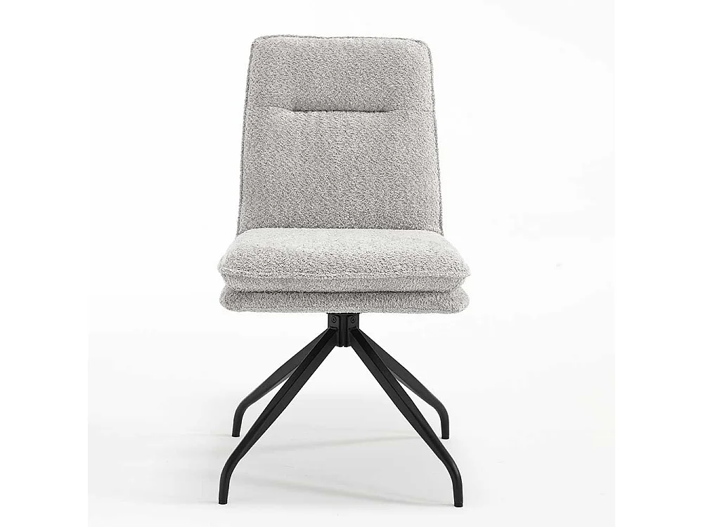 Stühle mit Spider Gestell in Grau und Schwarz drehbar (2er Set)