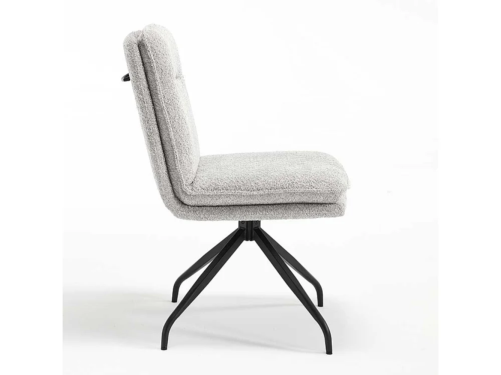 Stühle mit Spider Gestell in Grau und Schwarz drehbar (2er Set)