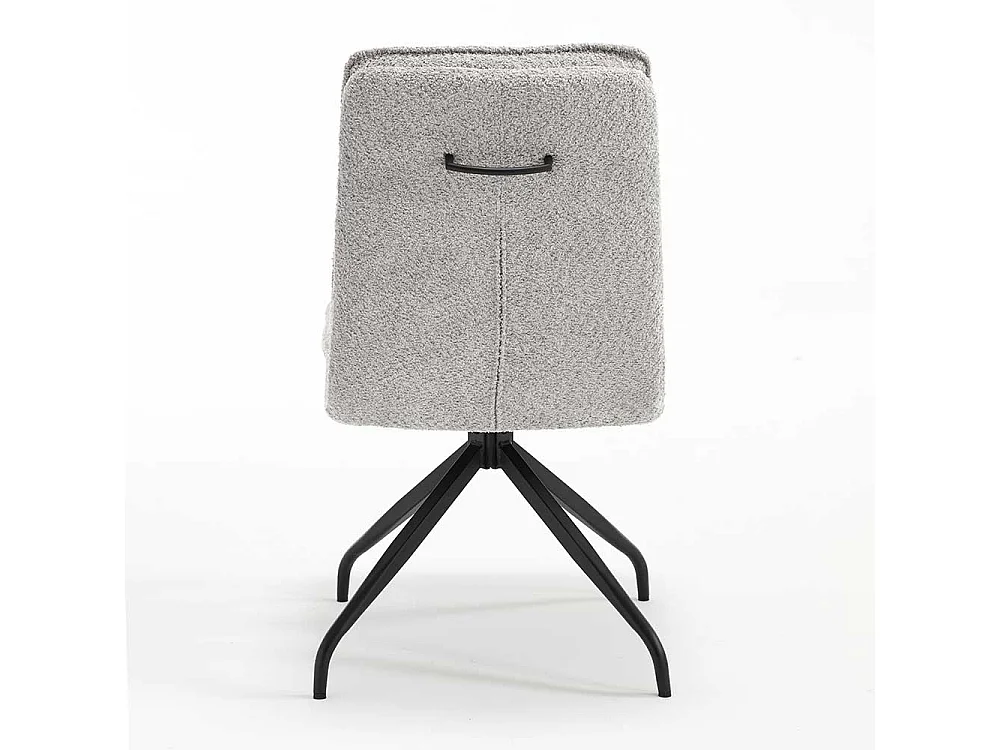 Stühle mit Spider Gestell in Grau und Schwarz drehbar (2er Set)