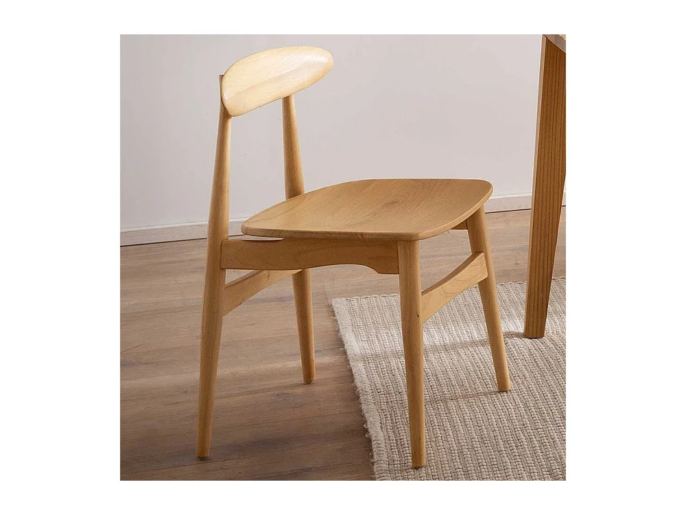 Esszimmerstuhl Holzstuhl aus Sungkai Holz 45 cm Sitzhöhe