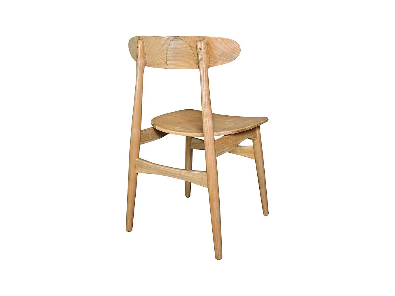 Esszimmerstuhl Holzstuhl aus Sungkai Holz 45 cm Sitzhöhe