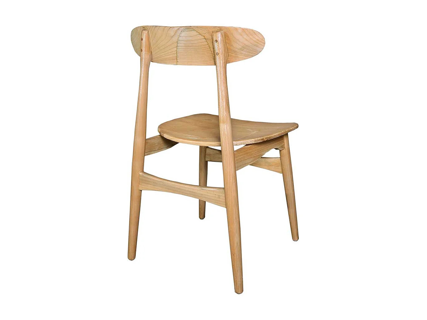 Esszimmerstuhl Holzstuhl aus Sungkai Holz 45 cm Sitzhöhe