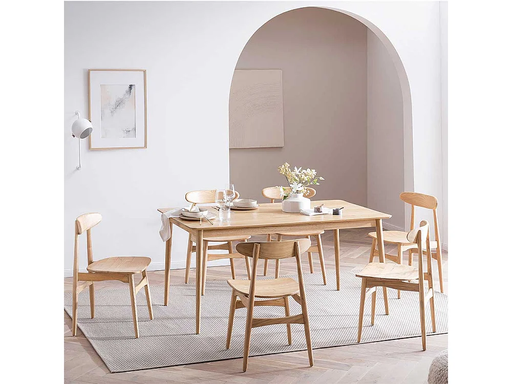 Esszimmerstuhl Holzstuhl aus Sungkai Holz 45 cm Sitzhöhe